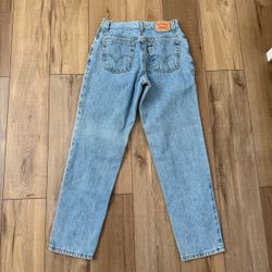 Levis y2k vintage 550 blue straight leg mom jeans