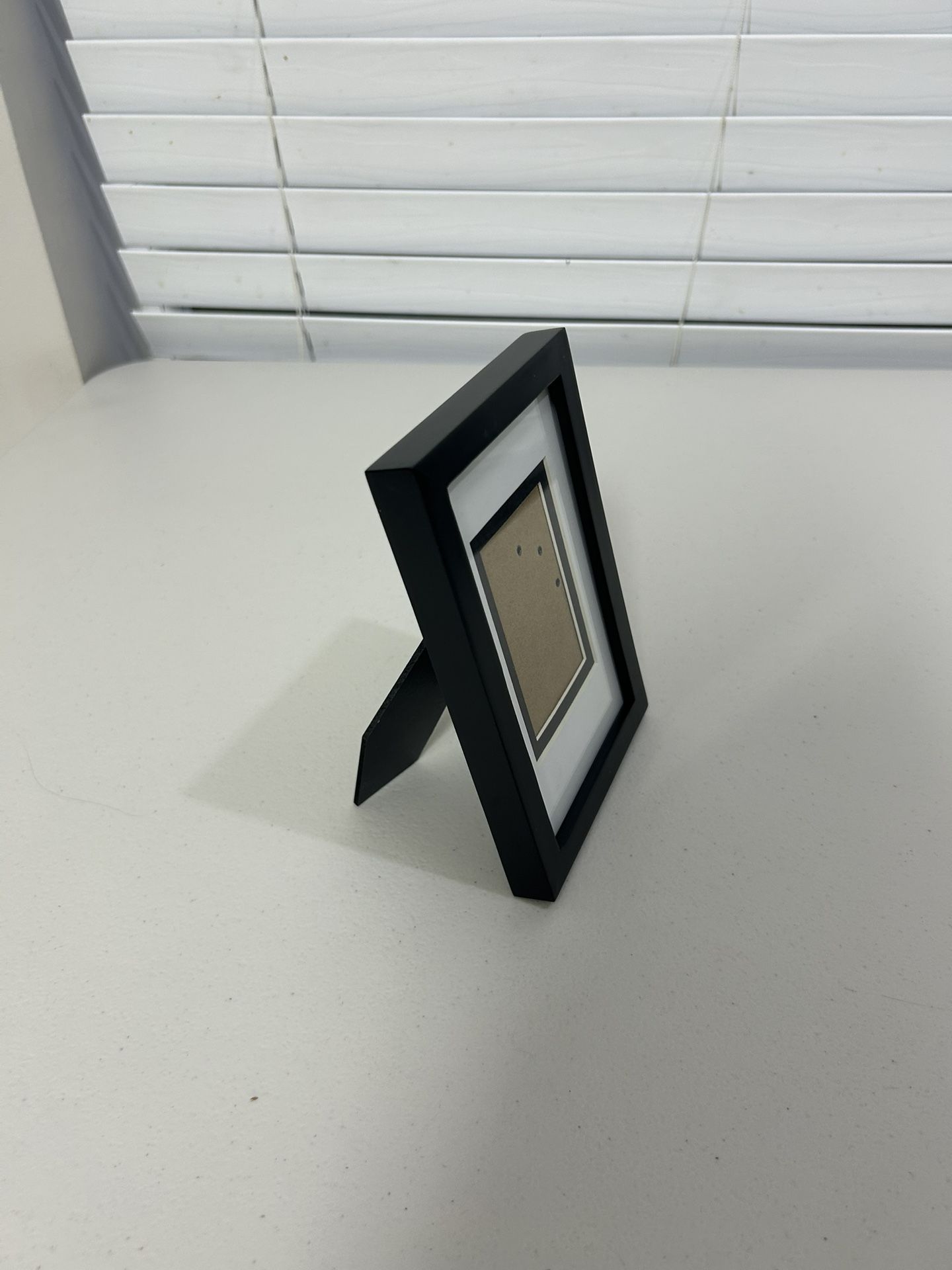 NEW Small Black Picture Frame with White Mat – Tabletop Display