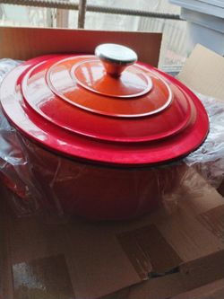 5 Quart New - Orange Enameled Cast Iron