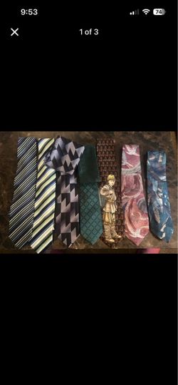 Lot of Men's Neckties Mixed Patterns