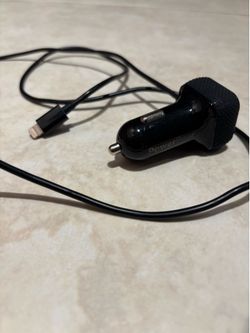 12-volt car USB charger w/ Apple Lightning connector