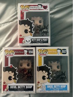 Betty Boop Funko Pop #421/556/557 - Autograph Sandy Fox SELL/TRADE