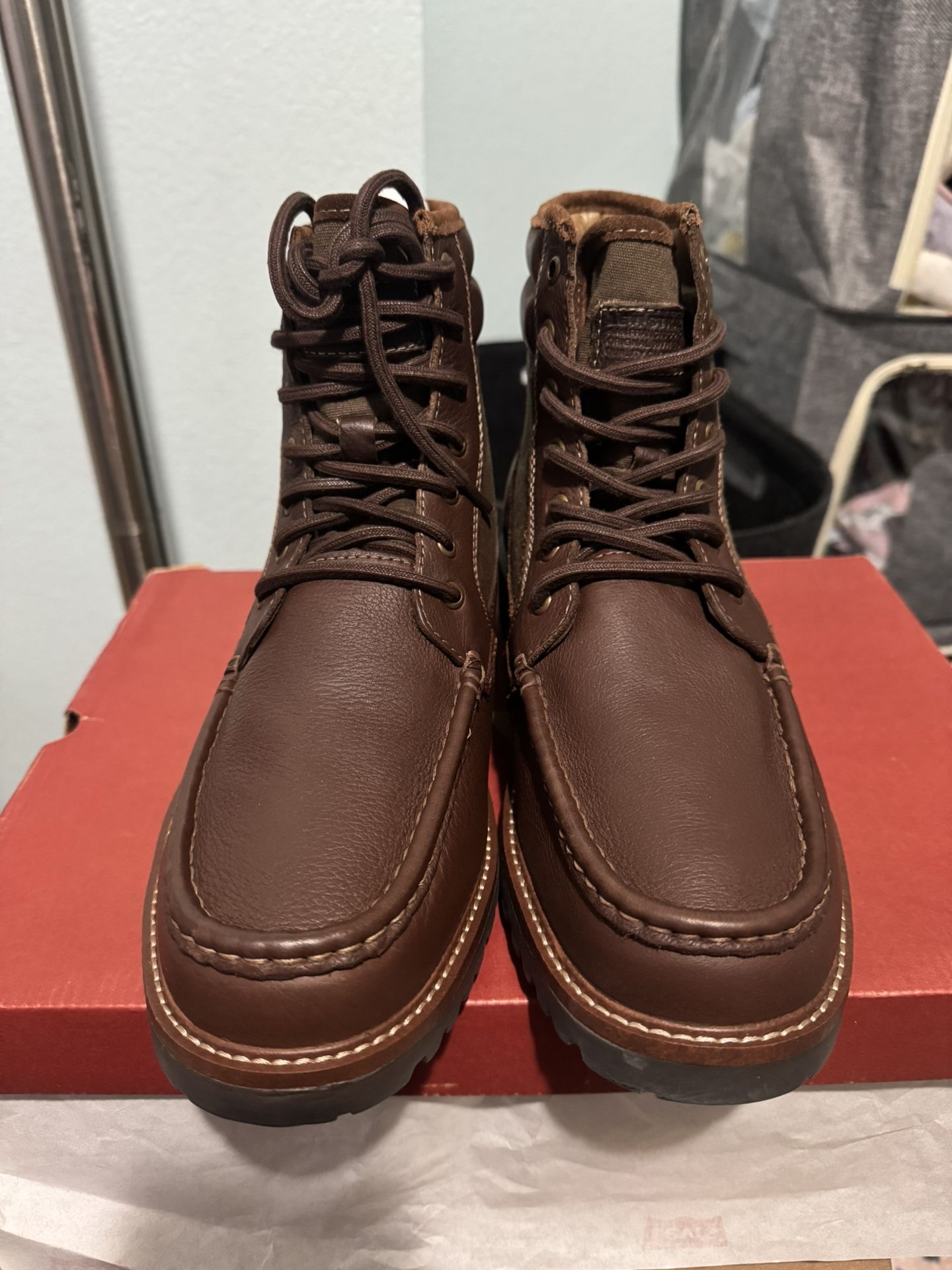 Mens Levi’s Pelham Neo Boot Dark Brown Size 9
