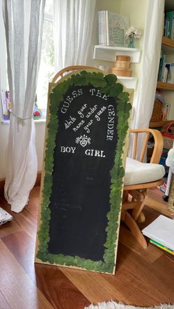 15x36 vintage wooden chalkboard sign