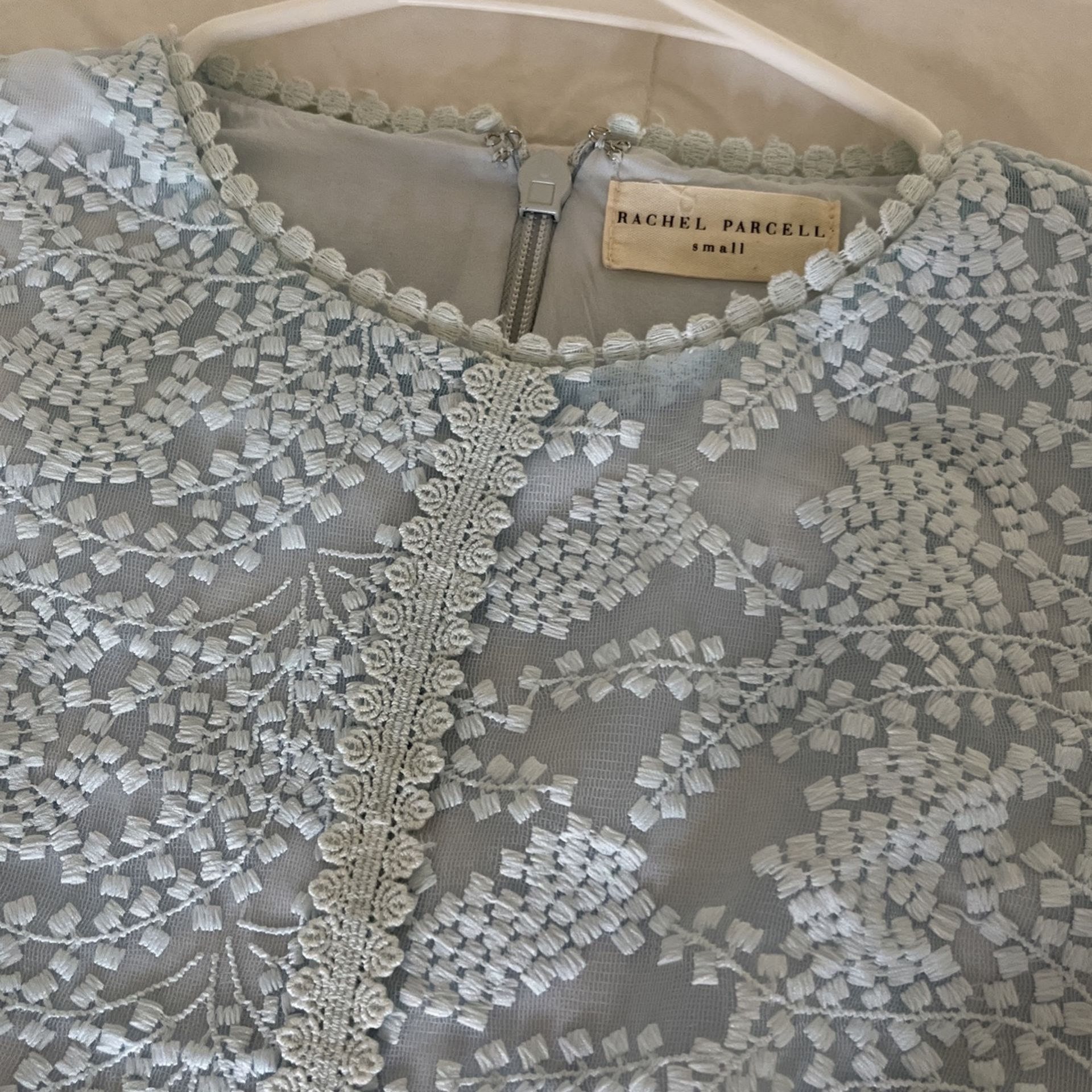 Rachel Parcell Lace Baby Blue Calf Length Dress —Small