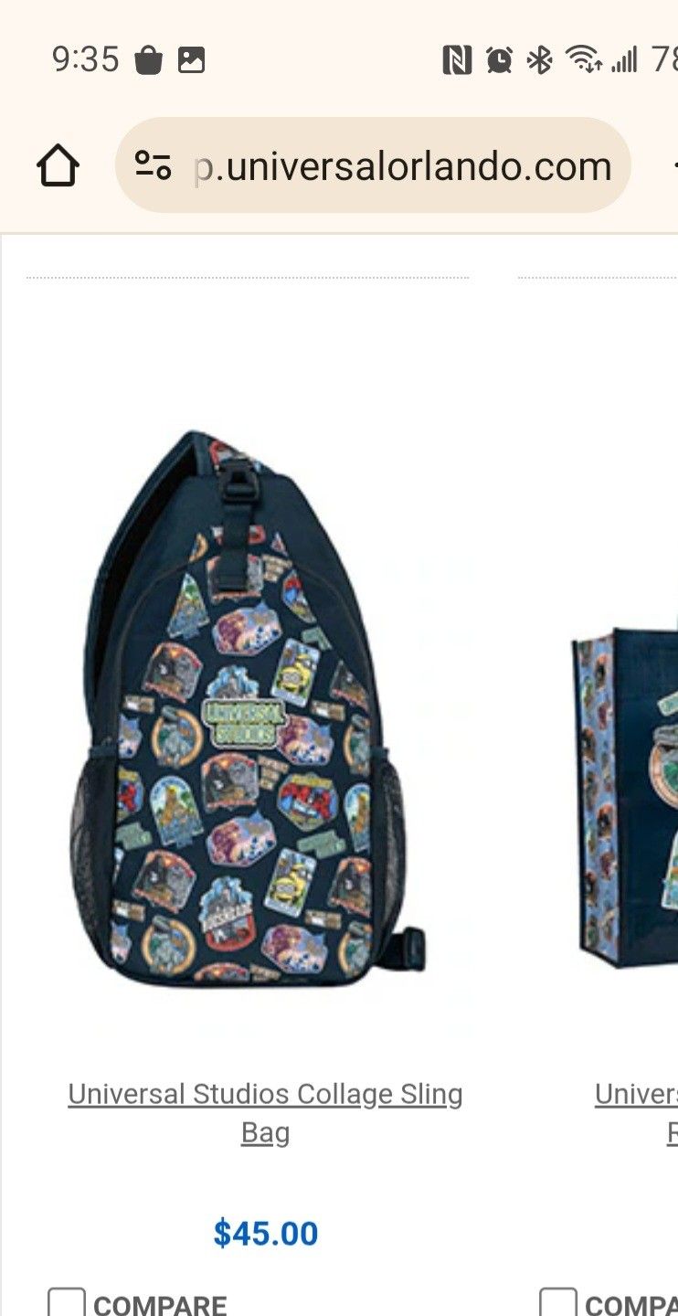 Universal Studios Back Pack New