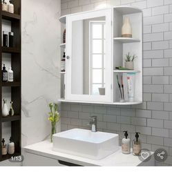 Wall Mirror  Bathroom Storage 
