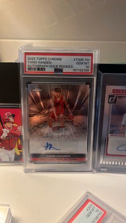 2025 Topps Chrome Yang Hansen Autograph Issue Rookies Refractor #TAIR-YH PSA 10 GEM MINT 🔥 RC Auto