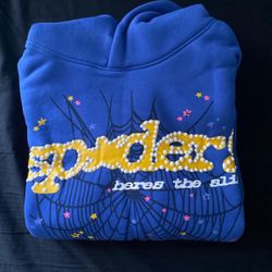 Marina Blue Sp5der hoodie 