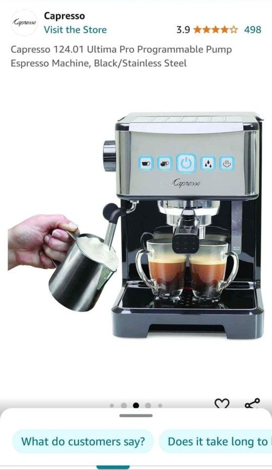 Capresso Ultima Pro Programmable Pump Espresso Machine