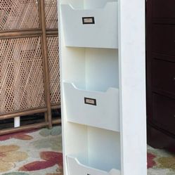Elegant White Vertical Mail Storage Organizer - 39H x 13 1/2W x 7D 