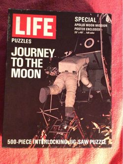 LIFE JOURNEY TO THE MOON 500-PIECE JIG-SAW PUZZLE NEIL ARMSTRONG 1969