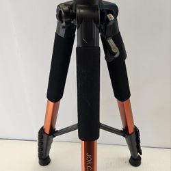 JOILCAN 74" Camera Tripod – Orange, Lightweight Aluminum, Adjustable Height, Phone & DSLR Compatible