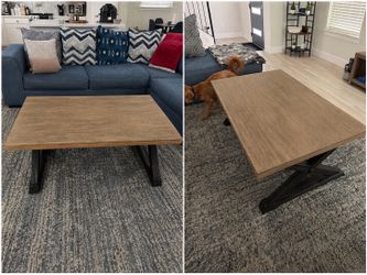 Rustic Modern Coffee Table & End