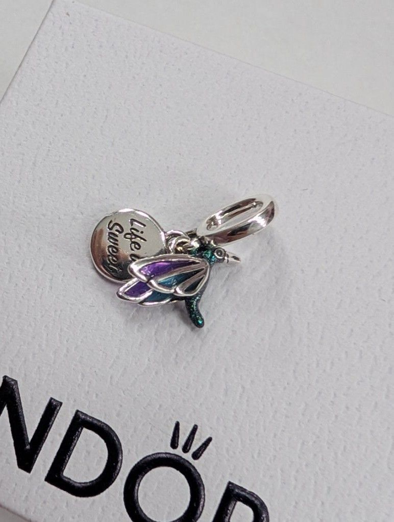Humming Bird Pandora + Dangle Charm