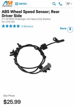 2011-2020  Dodge challenger Abs wheel speed sensor