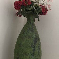 Large Vase with Artificial Flowers 