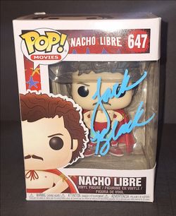 🔥 Jack Black Signed Autographed Funko Nacho Libre MAS COA 🔥