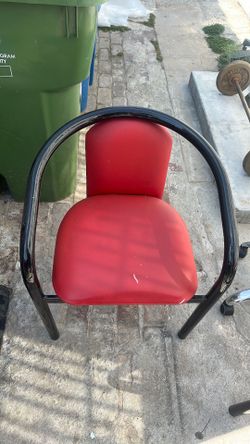 2x red chairs (good condition)/ 1 clear chair (new)