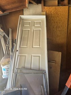30 Iinches 6 panel door with frame 60.00