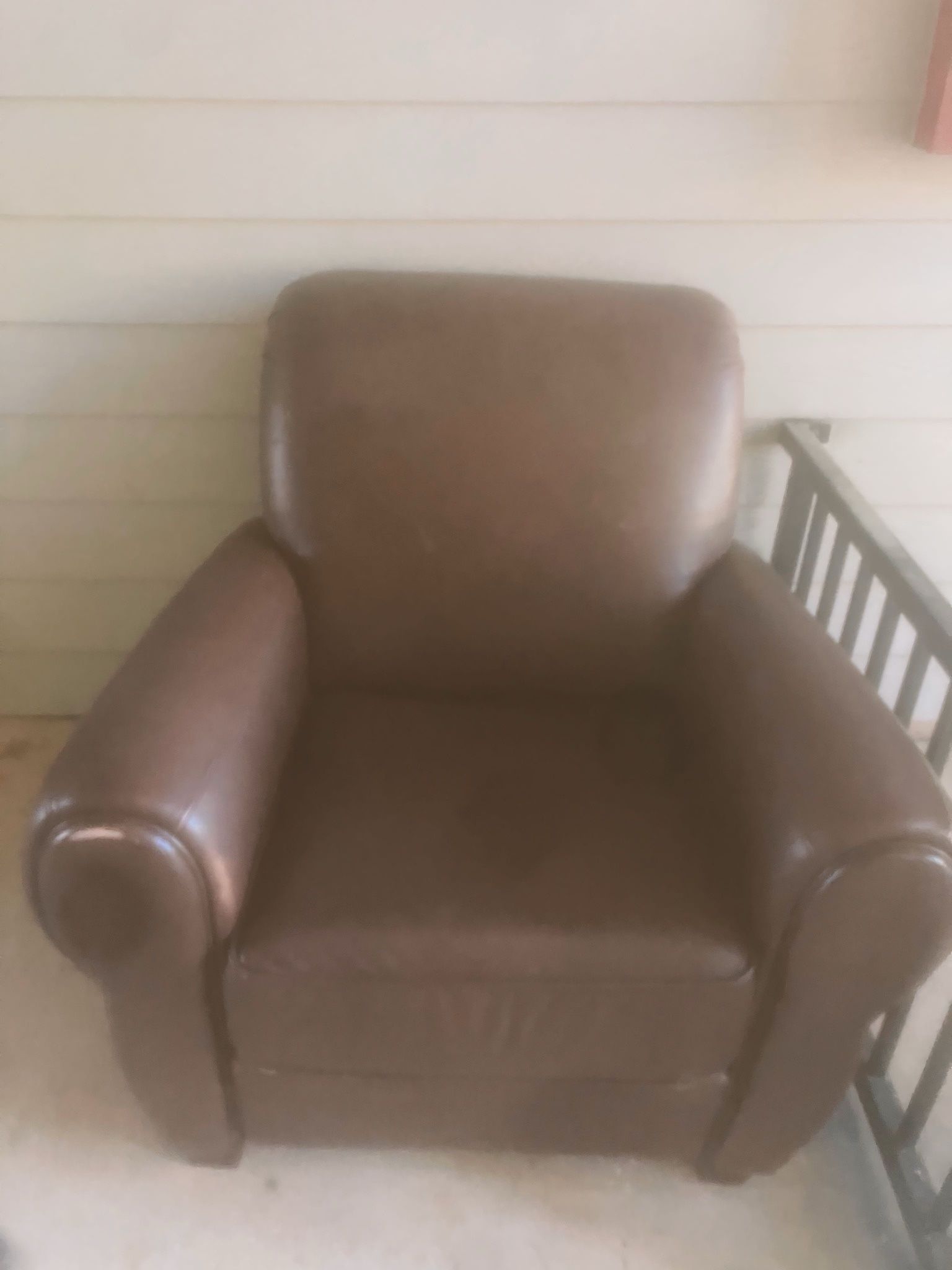 Brown Leather Recliner 