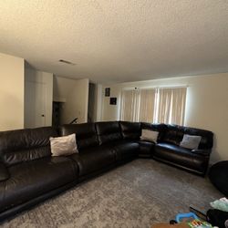 Leather Couch Sectional 
