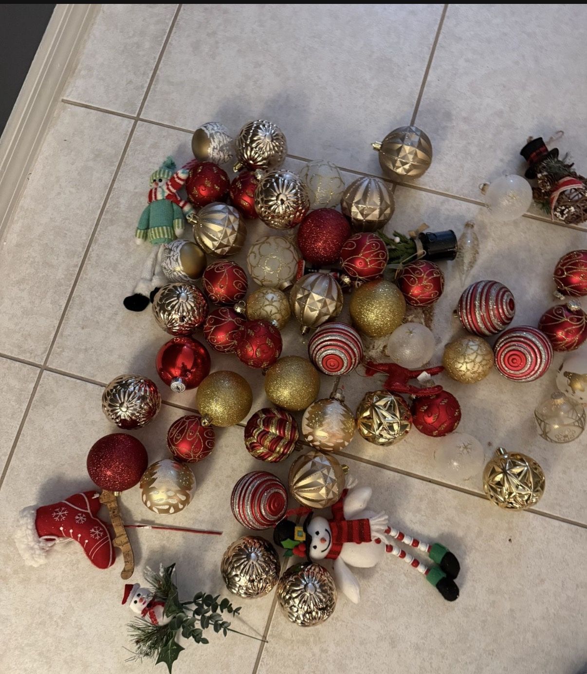 Christmas Tree Ornaments and skirt