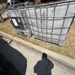 2- 250 Gallon Tank galvanized cage Pallet 