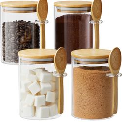 4 Pack Glass Containers 