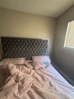 Grey king size bed