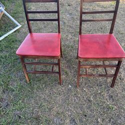 Vintage fold-up chairs Salmanson & Co. 40s/50s Era Great Condition 