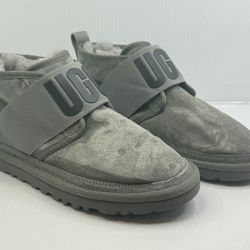 UGG Neumel Gray Suede Slip Ons