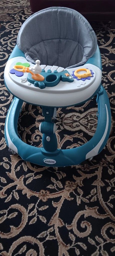 Baby Walker Multifunctional Push Stroller Sit W Piano. Adjustable Height Toy Baby Walker 