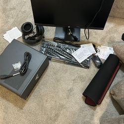 VICTUS BY HP 15L GAMING DESKTOP TG02-0048h PC, AMD RYZEN 5 5600g ,PLUS MONITOR,HYPERX, BUNDLE $300