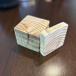 Pine Wood Coaster Set Of 5
