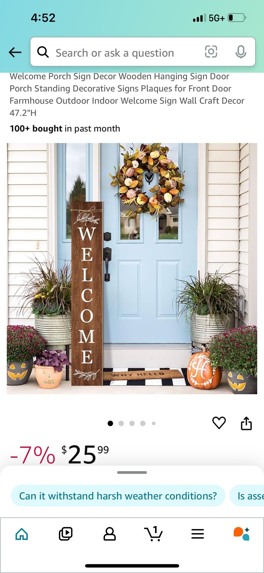 Door welcome Sign 