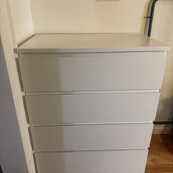 White 4-drawer Dresser