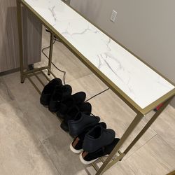 Console table shoe rack 