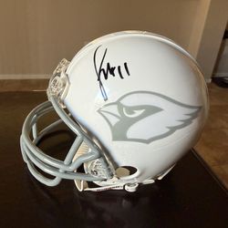 Arizona Cardinals Larry Fitzgerald Autographed Signed Mini Helmet HOF JSA hall of fame
