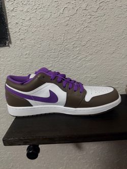 Retro Purple Matcha Air Jordan 1 Low Sneakers