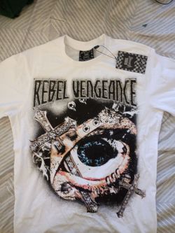 Rebel vengeance rhine stone tee shirt