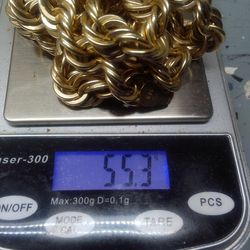 14k gold rope chain 55.3 g