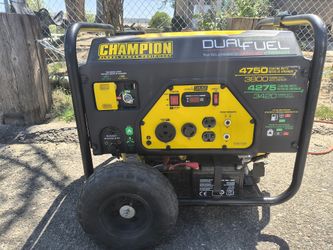 New Champion Dual Fuel 4750 Starting Watts 3800 Running Watts Run It With Gasoline Or Propane