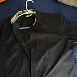 Black Burberry Men’s ButtonUp