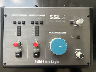 Solid State Logic (SSL 2) interface.