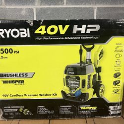 RYOBI 40V HP Whisper Cordless Pressure Washer & Batteries