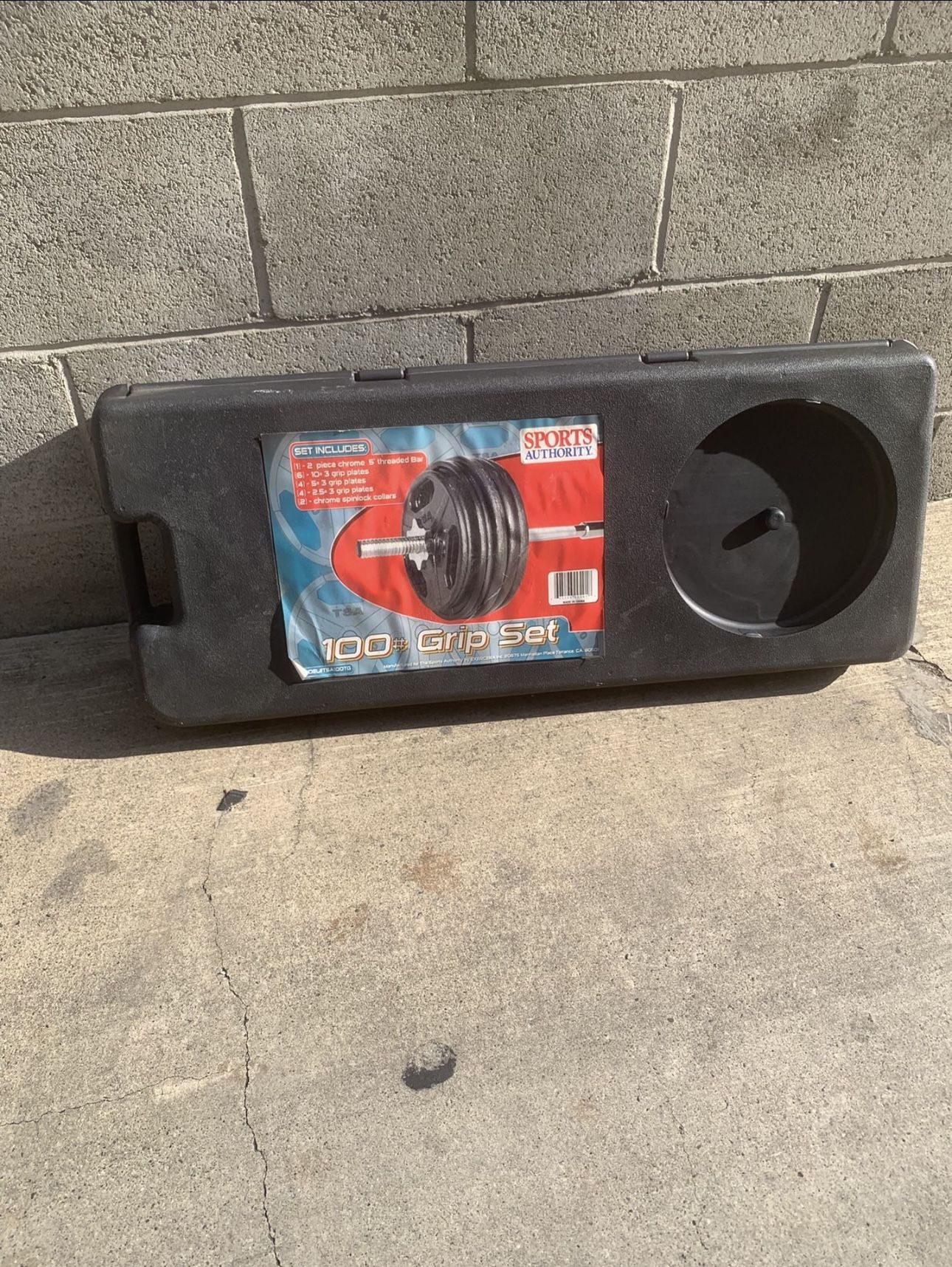 Sports Authority 100 Grip Set (13 H, 33 L) Carrying Hard Shell Case Only (No Dumbbells Etc)