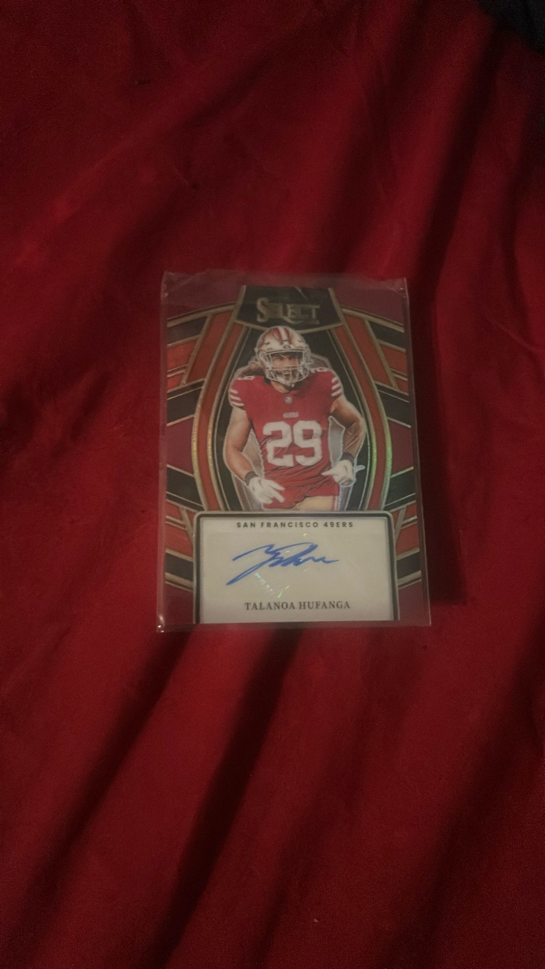 2023 Select Talanoa Hufanga Silver Prizm Auto Autograph #SELS-THU 49ers