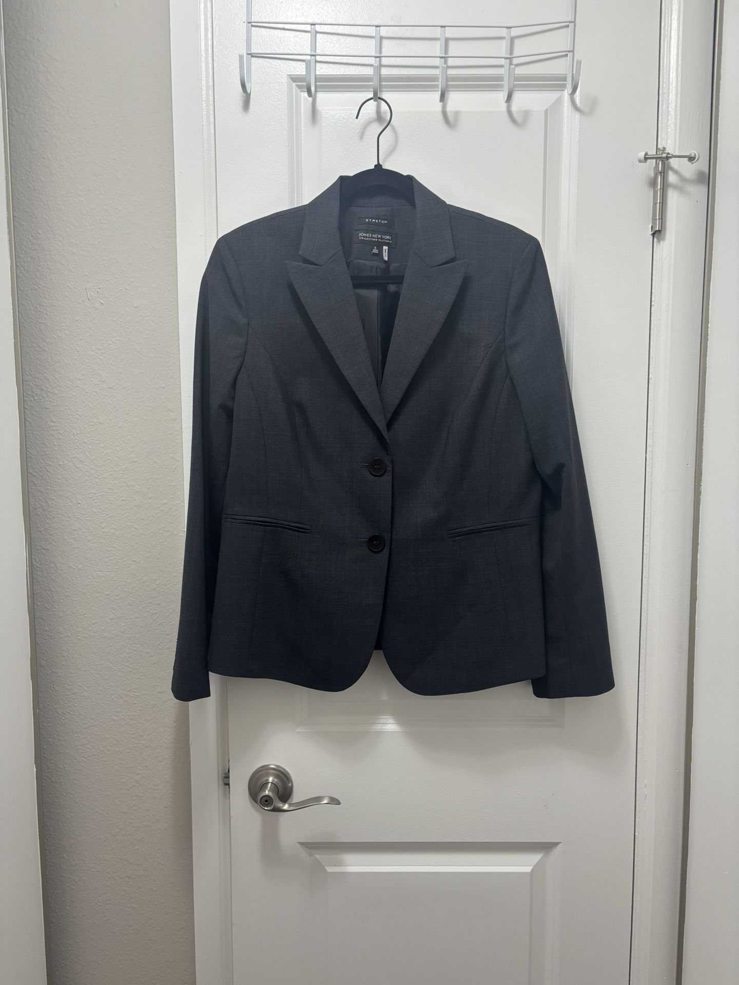 Dark Gray Jones New York Suit Jacket Size 12