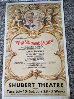 Theatre Window Card ‘The Student Prince’
